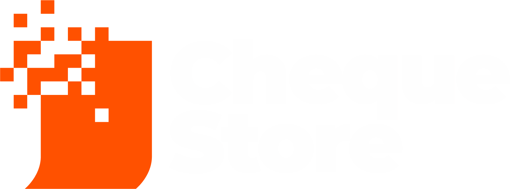 Cheque Store Orange Logo Rev
